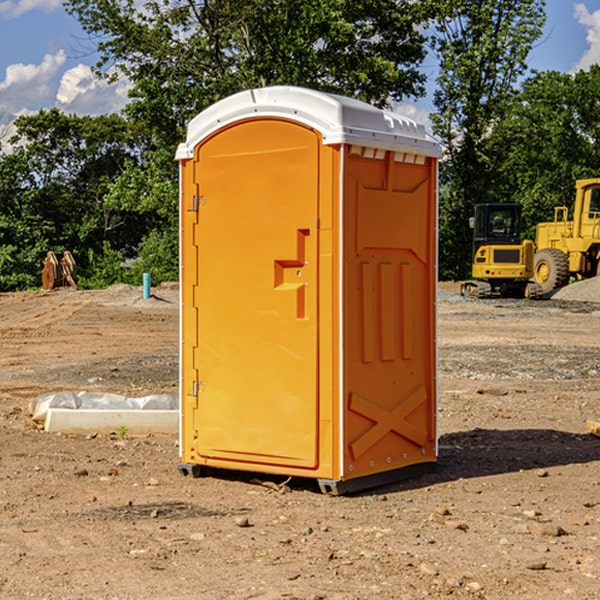 how often are the porta potties cleaned and serviced during a rental period in Merrick County